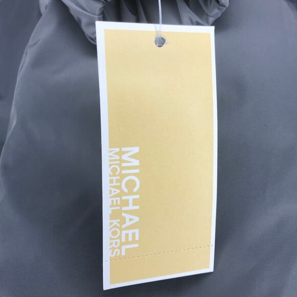 MICHAEL Michael Kors Gun Metal Missy Faux Shearling Lined Jacket - Size XS - Picture 12 of 14